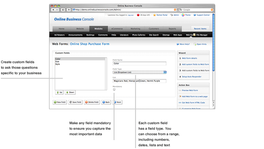 webforms from scratch